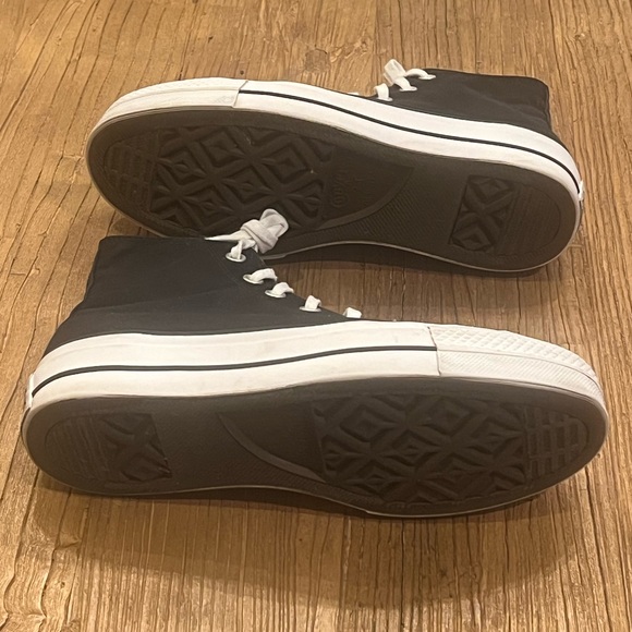 Converse Black and White Platform High-Tops Women’s 9 VGUC - Picture 6 of 8